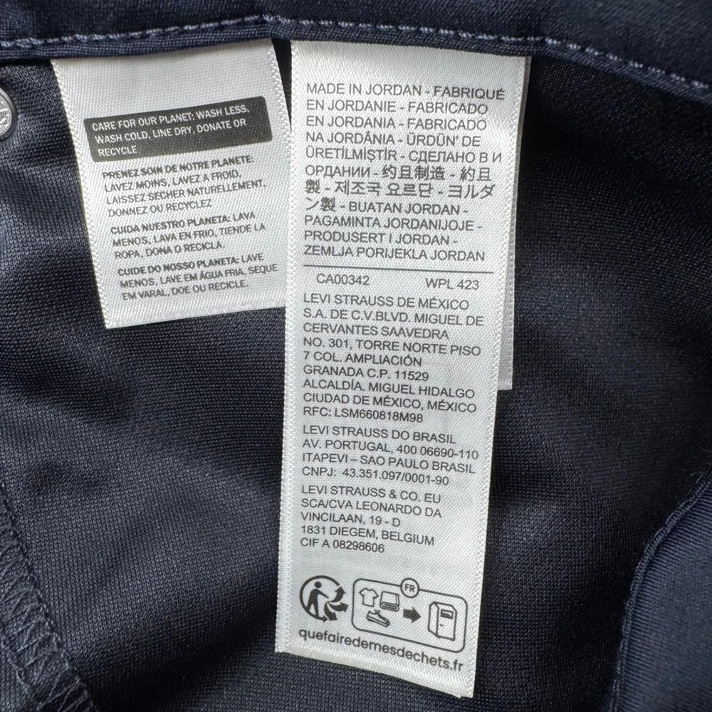 Levi's 511 Slim Tech Pants Mens 31x28 Navy Blue A92130011 Engineered Movement
